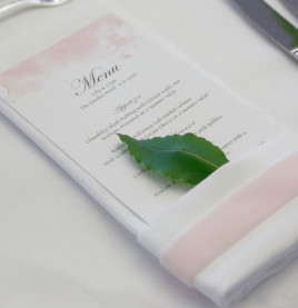 Wedding menu